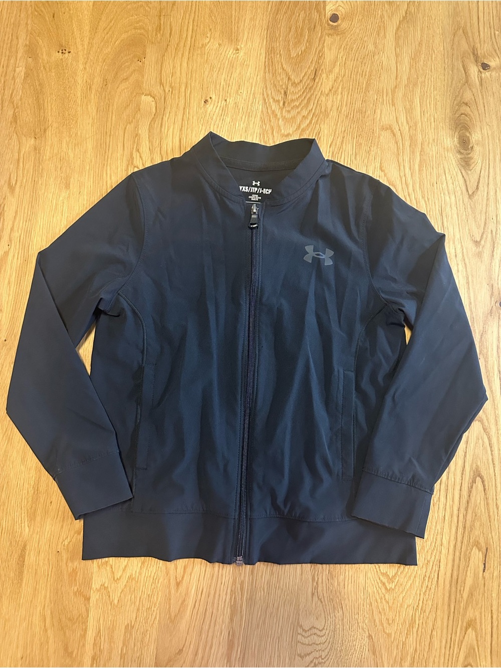 Under Armour Boys Black Zip-Up Track Jacket YXS/7